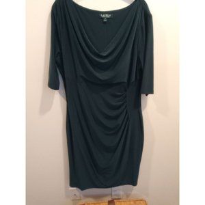 Dark green dress Lauren by Ralph Lauren size 16